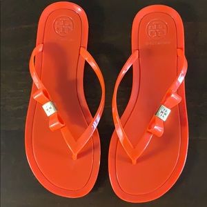 Tory Burch Orange Jelly Sandals in size 6.5